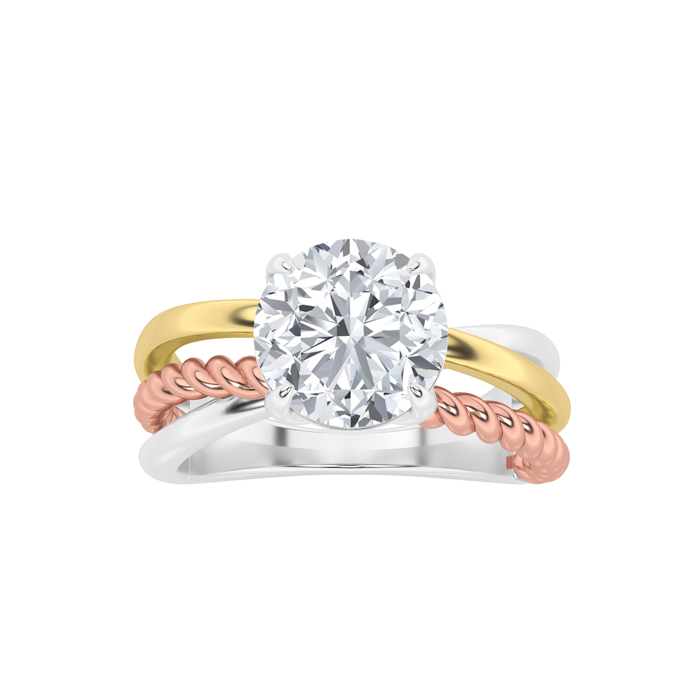 14K Rose Gold 2ct Lab Diamond Solitaire Ring