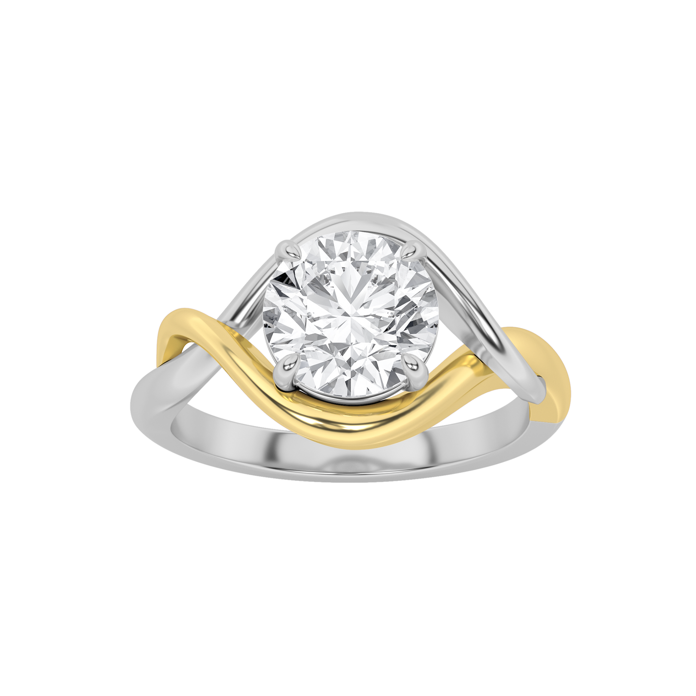 14K WY 1.5ct Lab Diamond Solitaire Engagement Ring