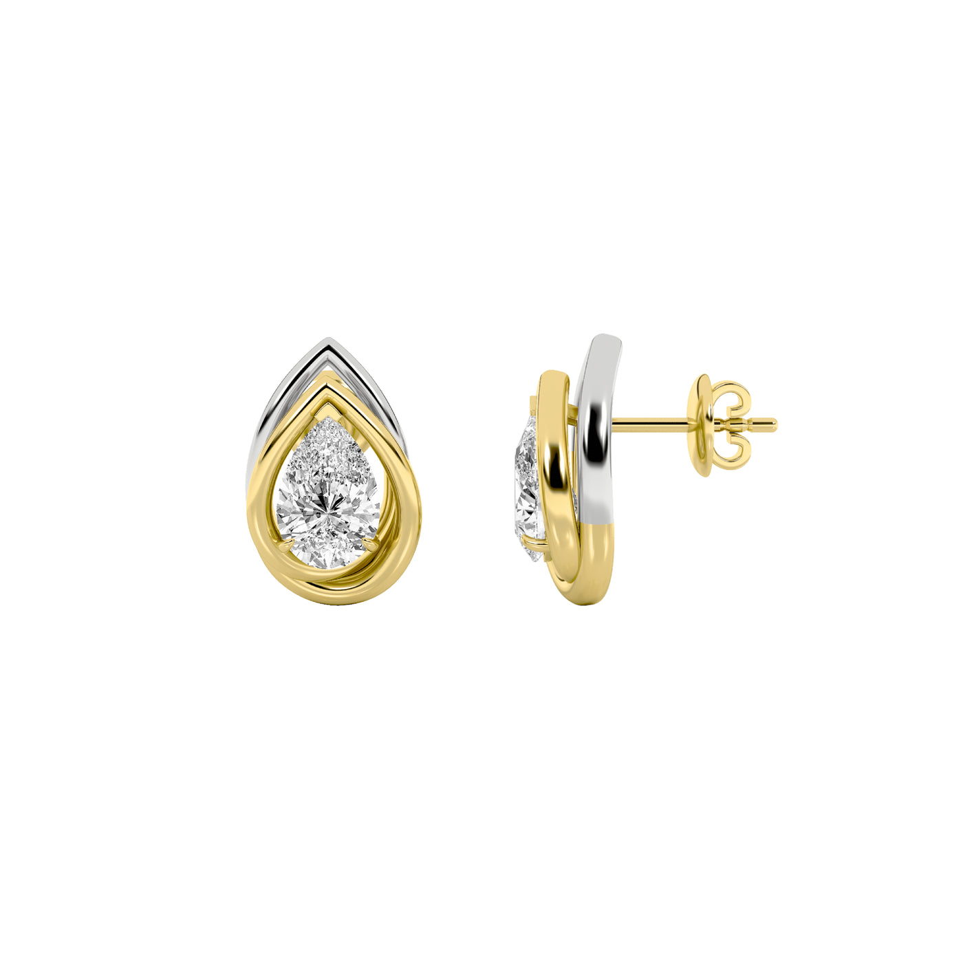 14K White Gold Lab Diamond Stud Earrings 3ctw F+VS+