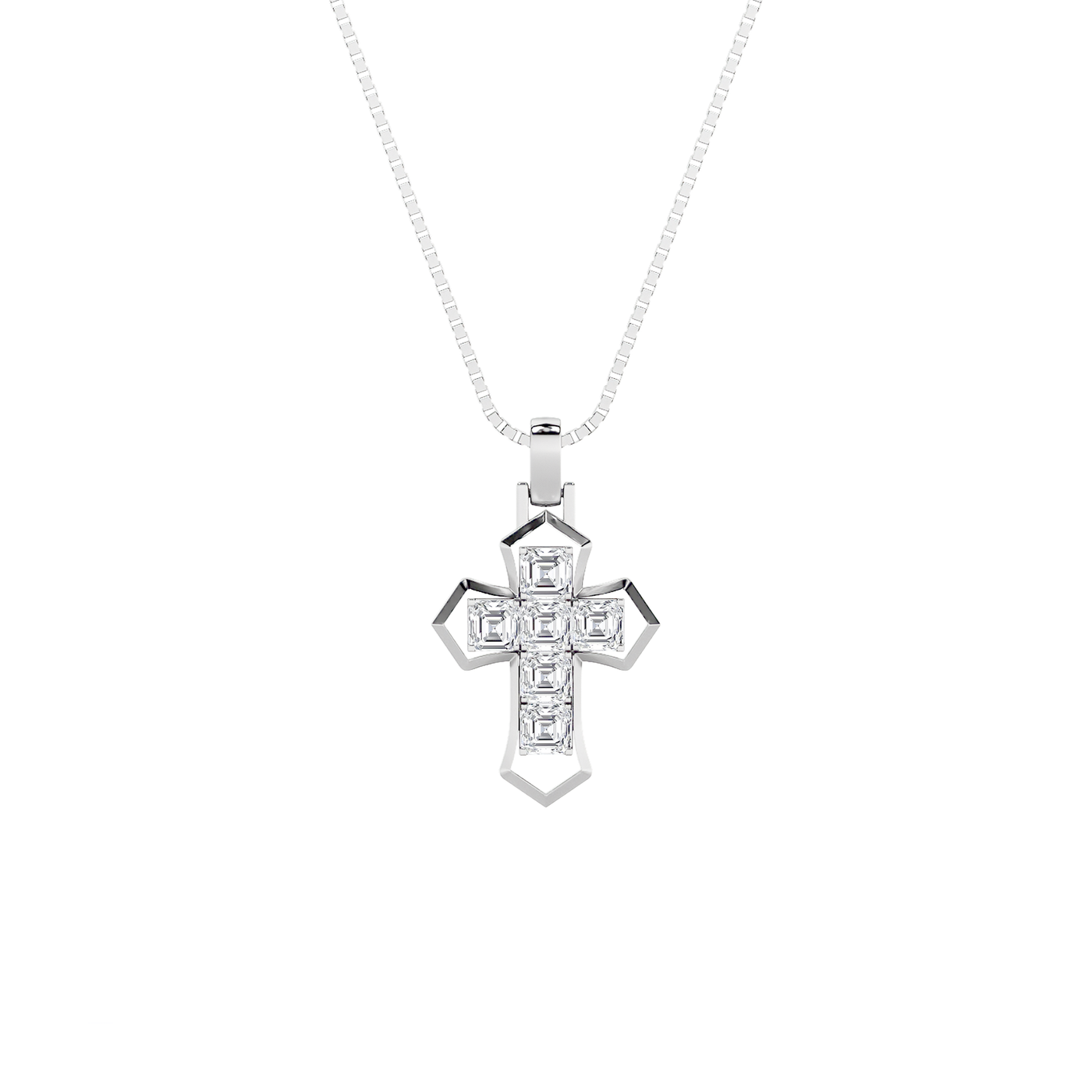 14KW 1.5ctw Lab Diamond Religious Pendant