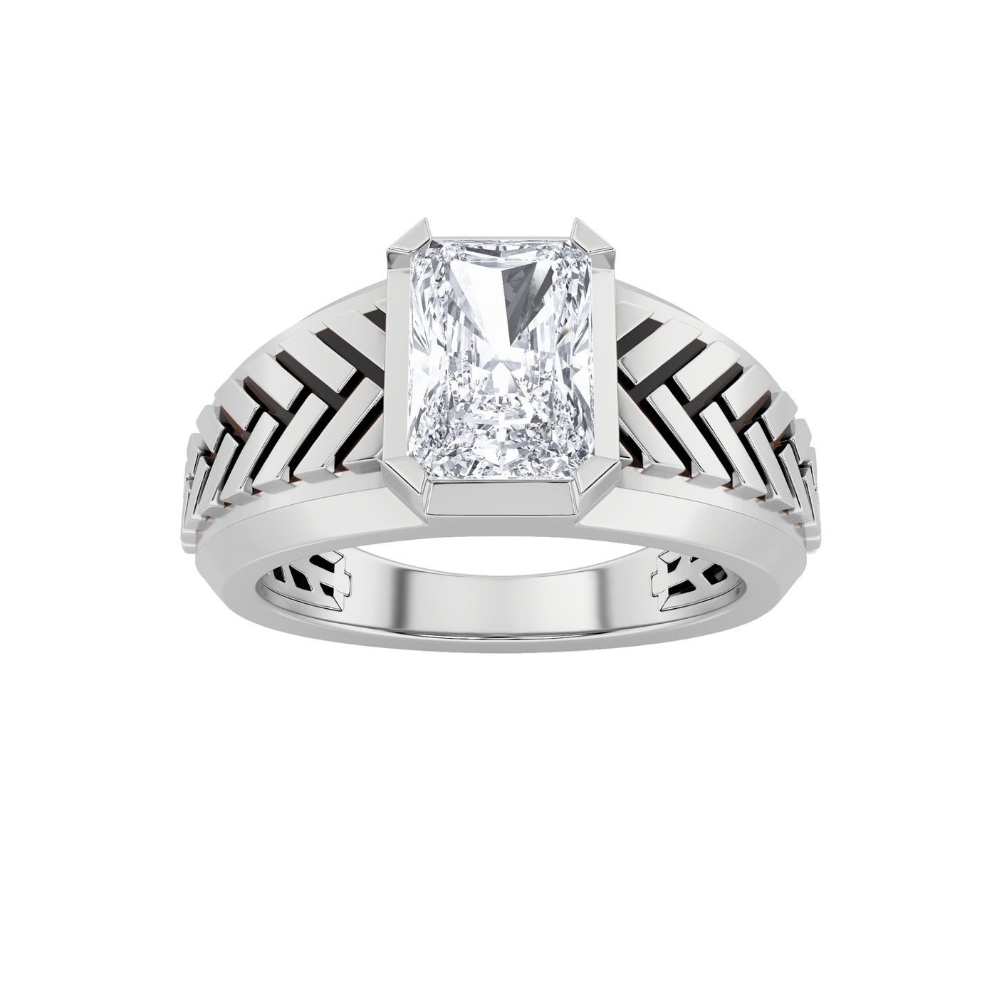 14KW 2.5ct Lab Diamond Solitaire Engagement Ring