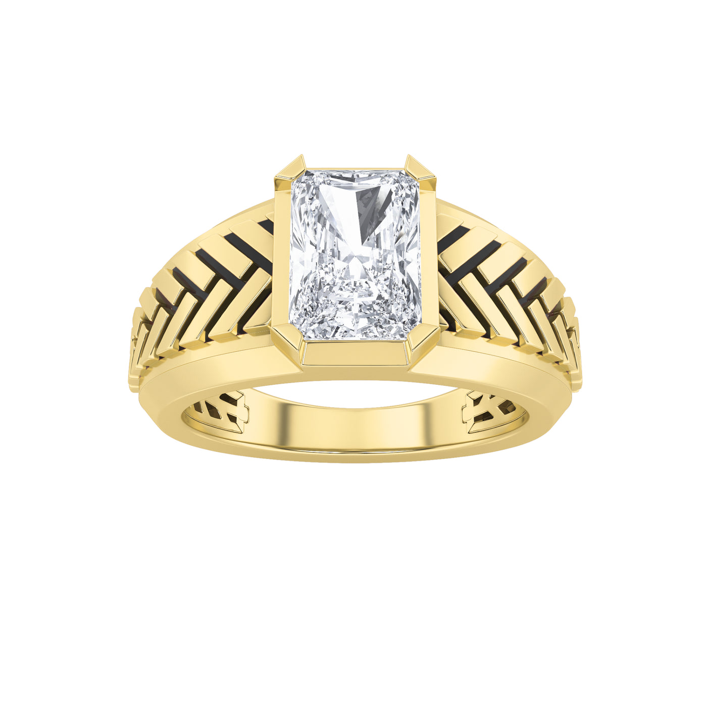 10K White Gold 2ct Lab Diamond Solitaire Ring