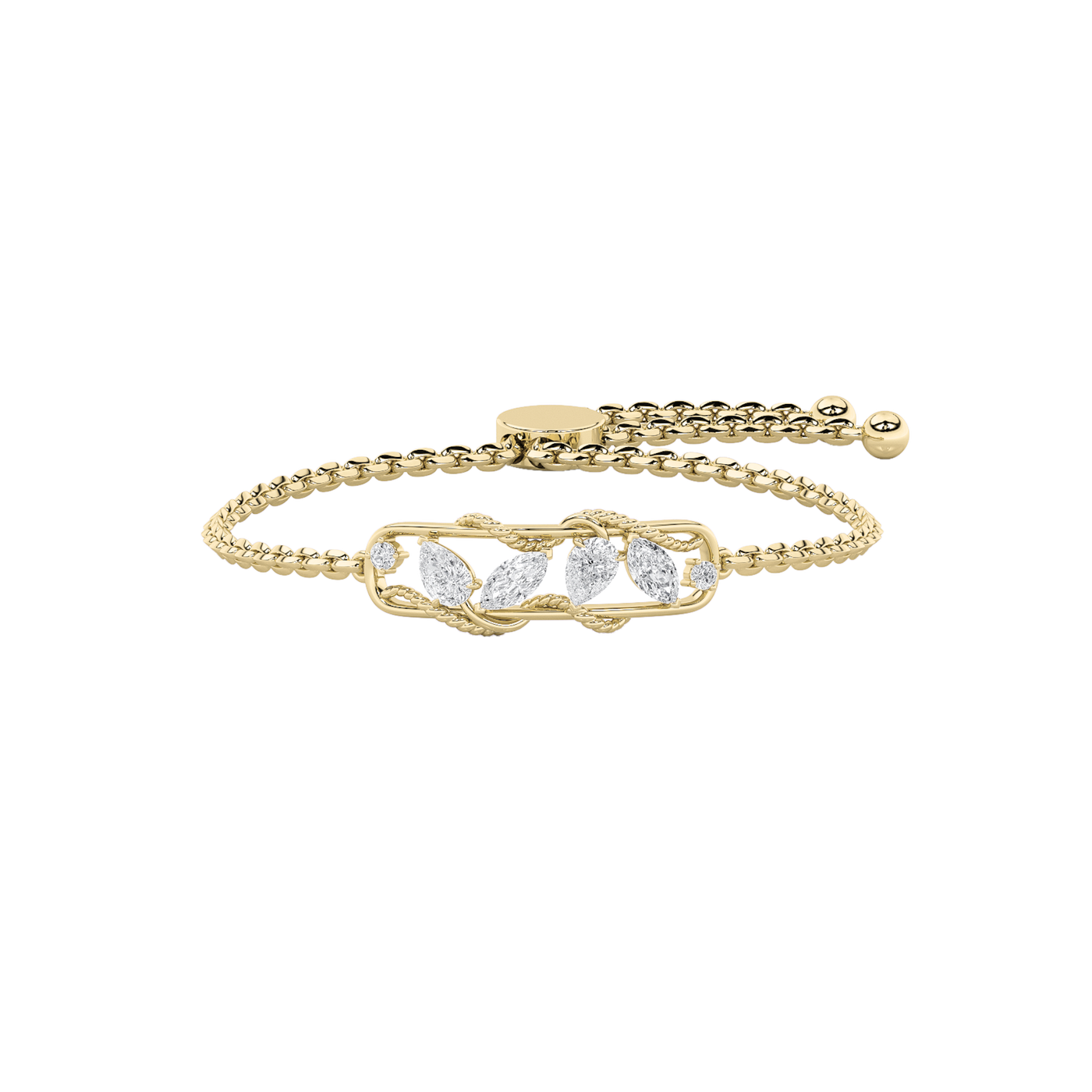 14KW 1ct Lab Diamond Tennis Bracelet Delicate Design