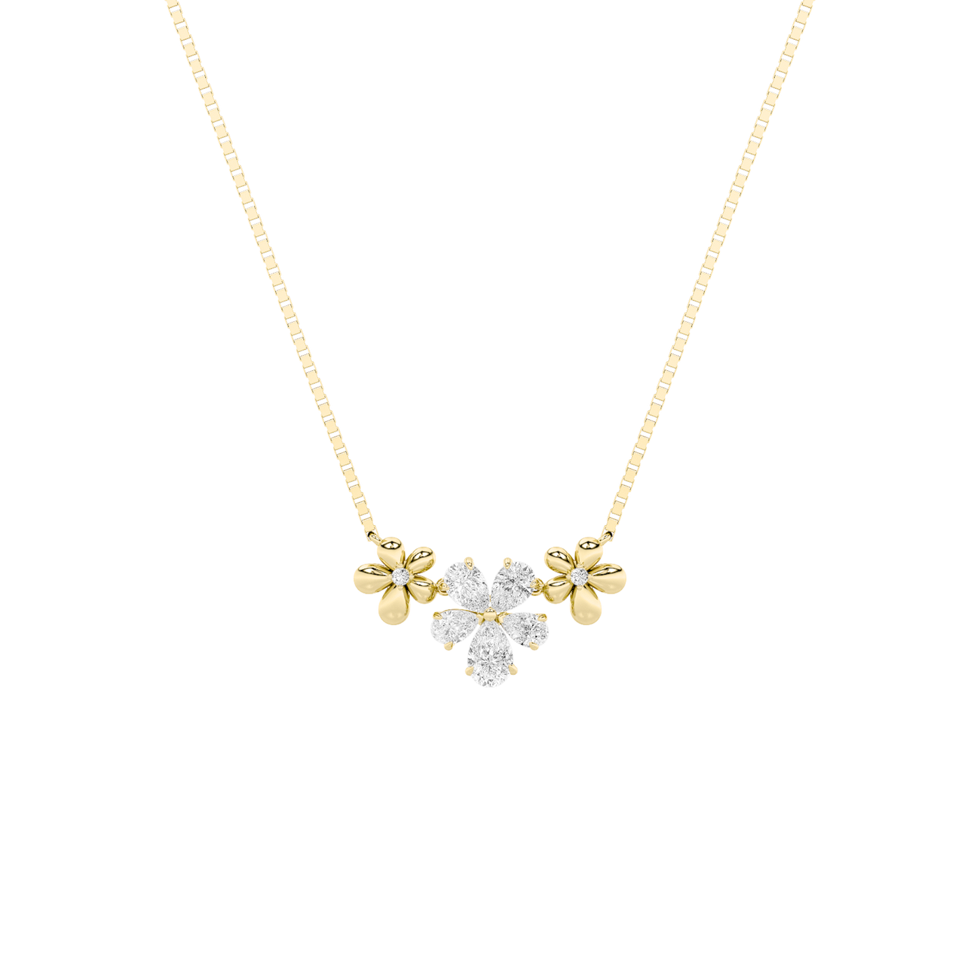 10KY 2ct G+VS+ Lab Diamond Pendant Necklace