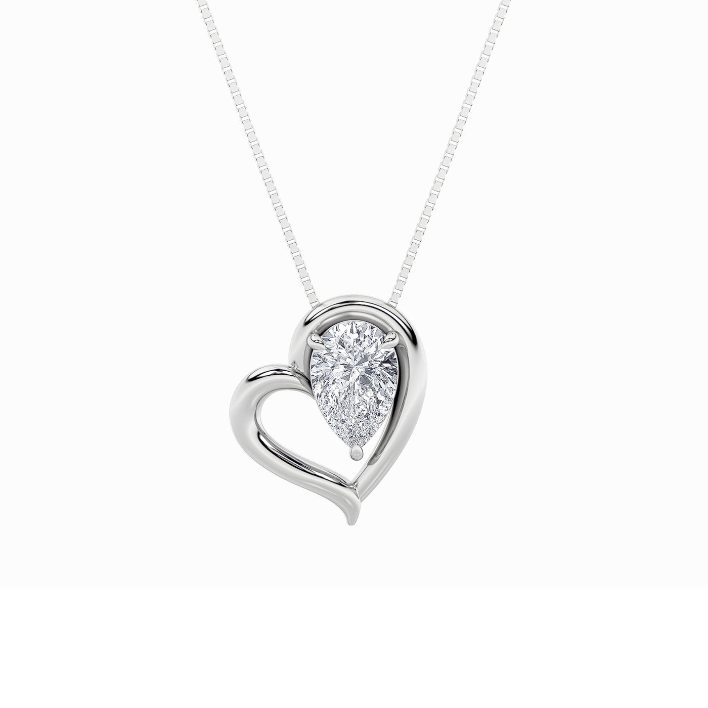 14KW 0.5ct Lab Diamond Solitaire Pendant