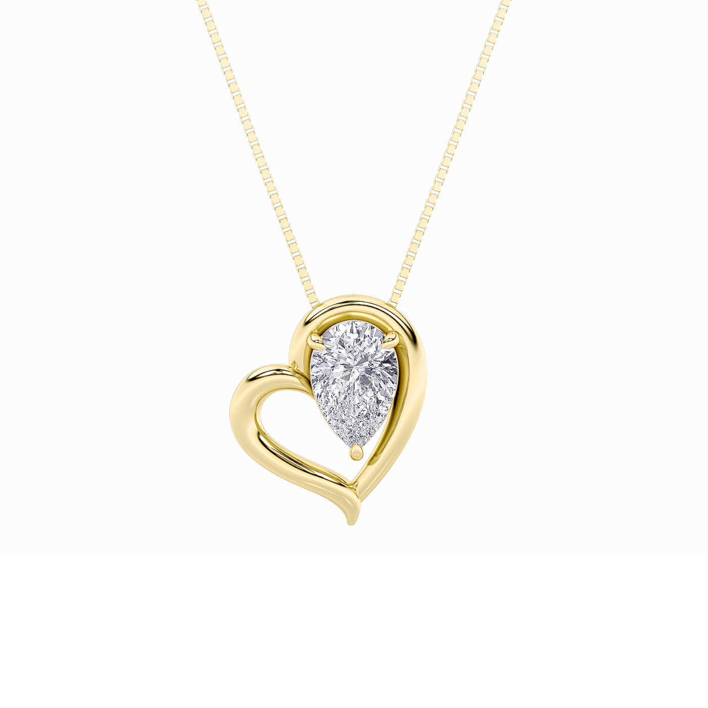 14KY 0.5ct Lab Diamond Solitaire Pendant