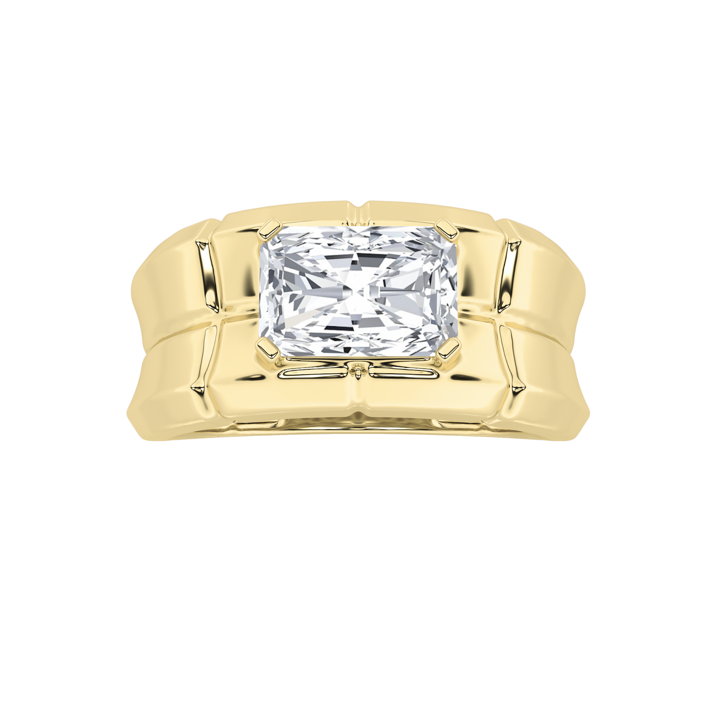 14KY 3.5ct Lab Diamond Solitaire Ring F+VS+