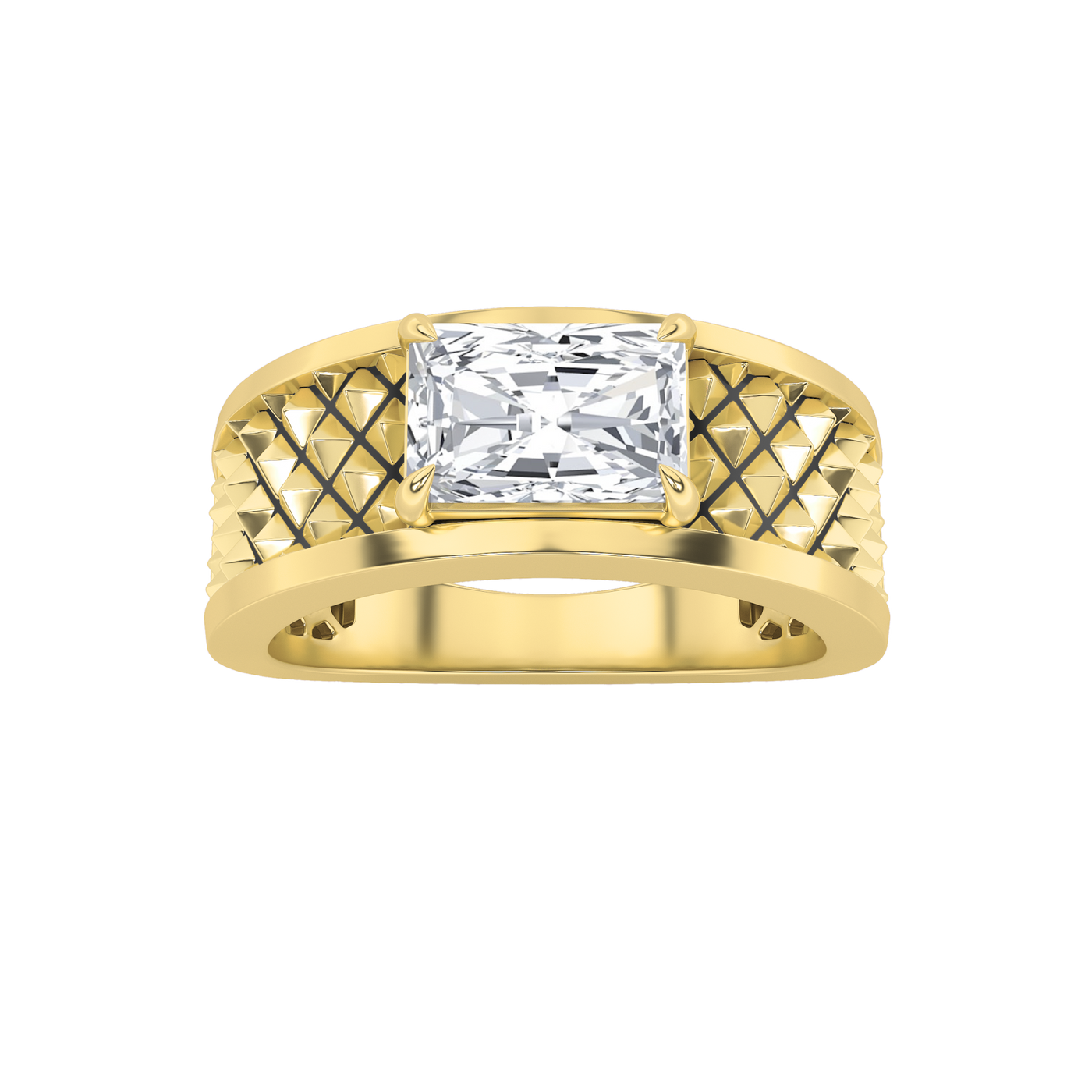 14KY Lab Diamond Mens Solitaire Ring 2ctw F+VS+ Sz 10