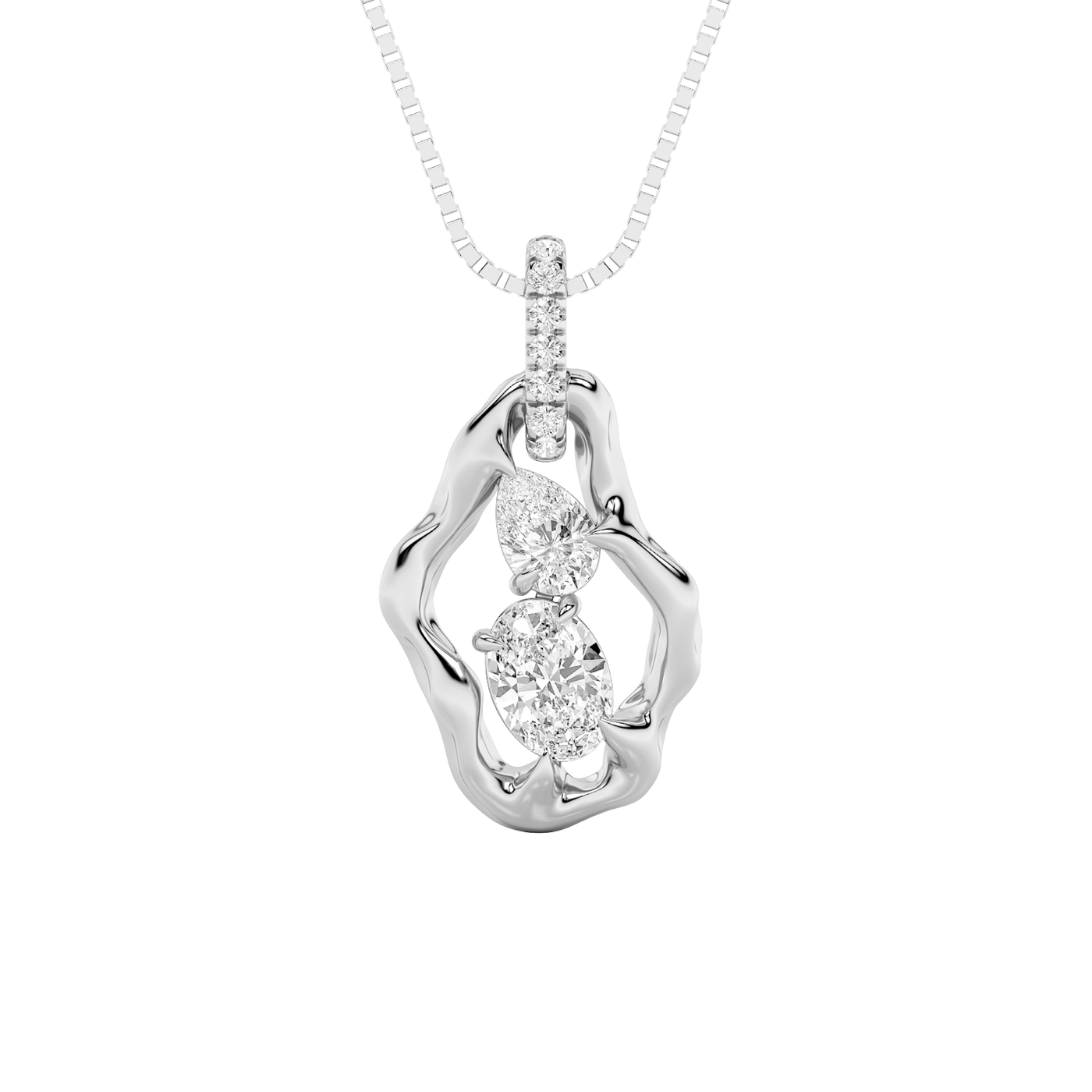 14KW 1ct Lab Diamond Oval Pendant Timeless Charm