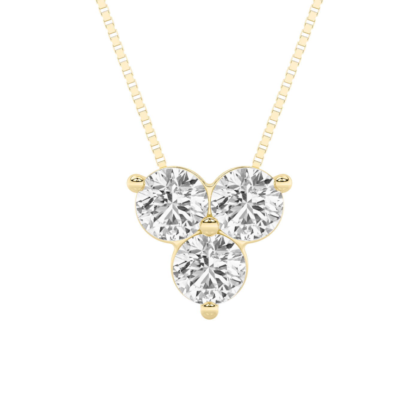 14KY F+VS+ 0.57ctw Lab Diamond Pendant Clusters