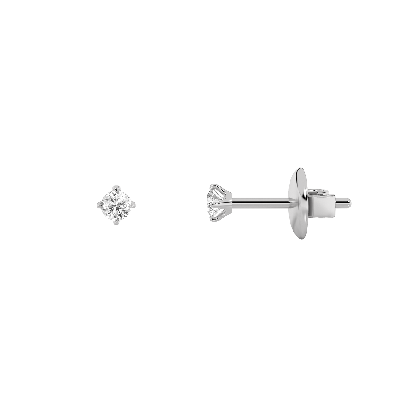 14KW 0.41ctw Lab Diamond Stud Earrings F+VS+