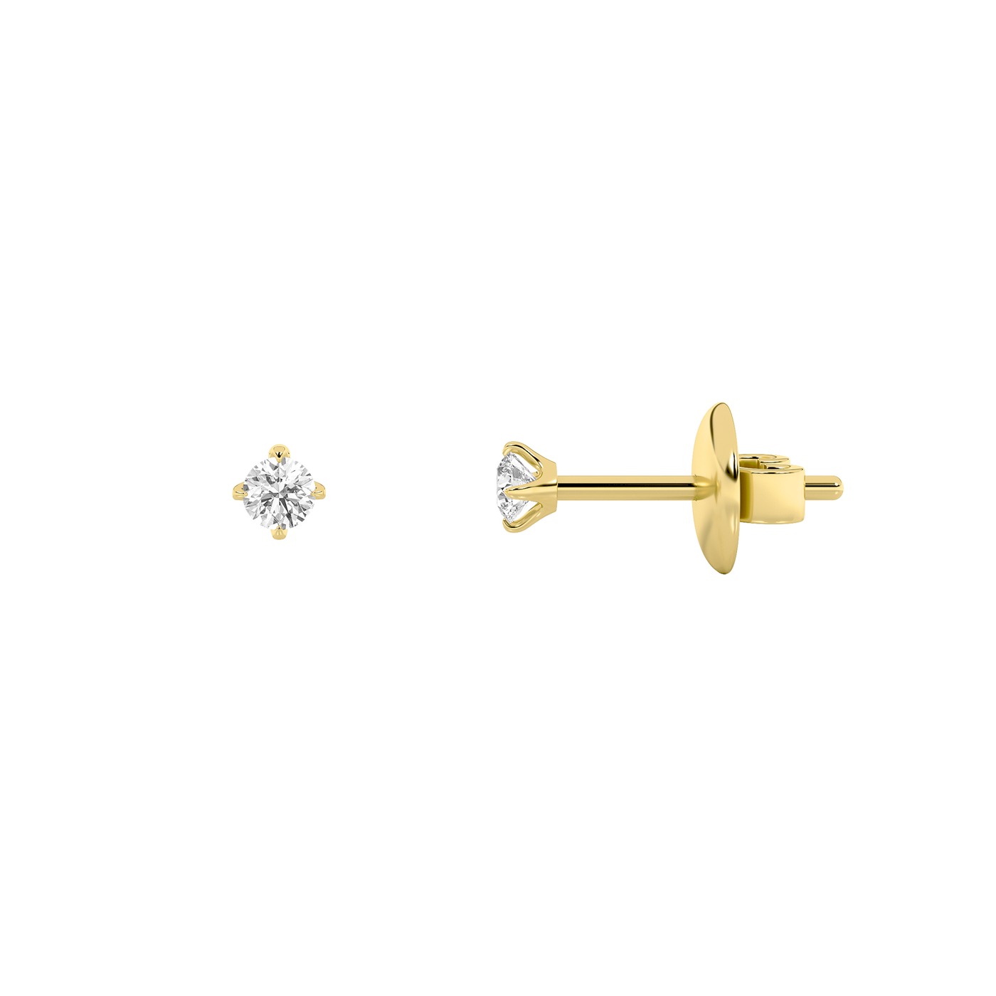 14KY Lab Diamond Stud Earrings 3ctw F+VS+ Certified