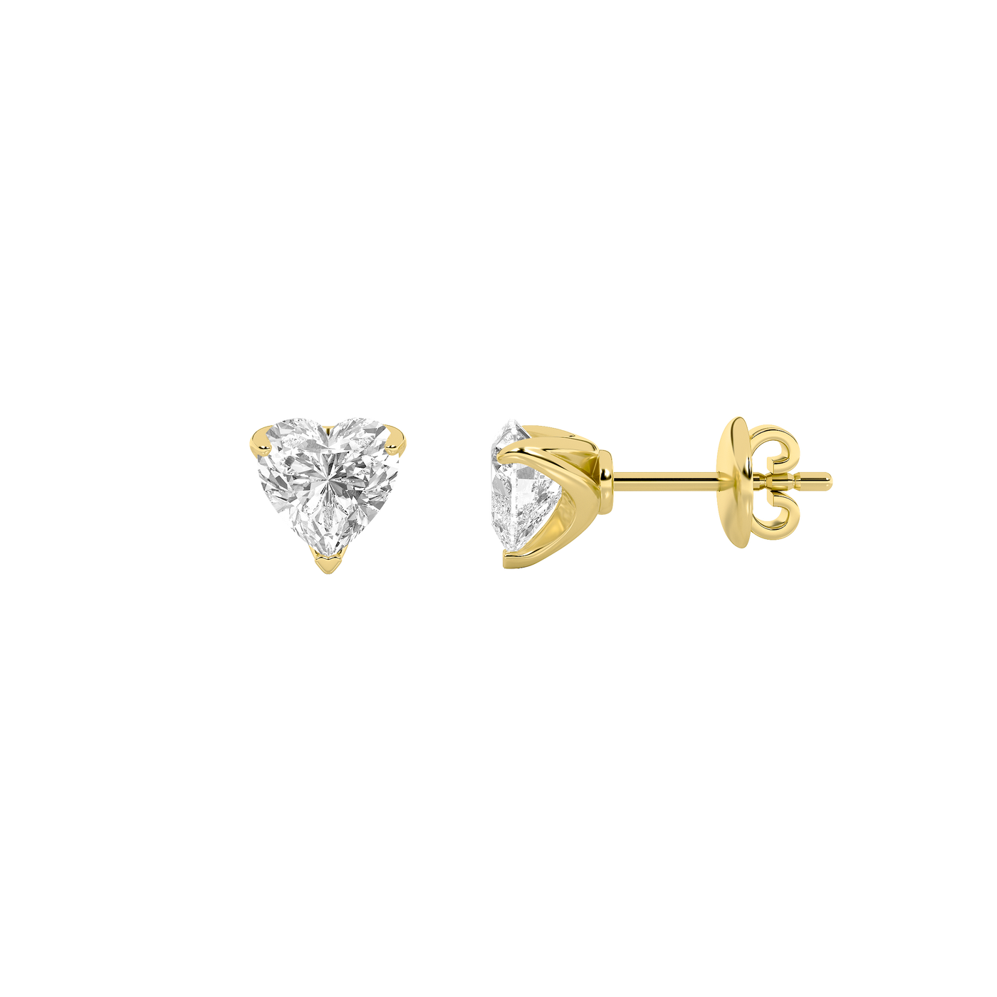 14KY 2ctw Lab Diamond Stud Earrings F+VS+ Quality