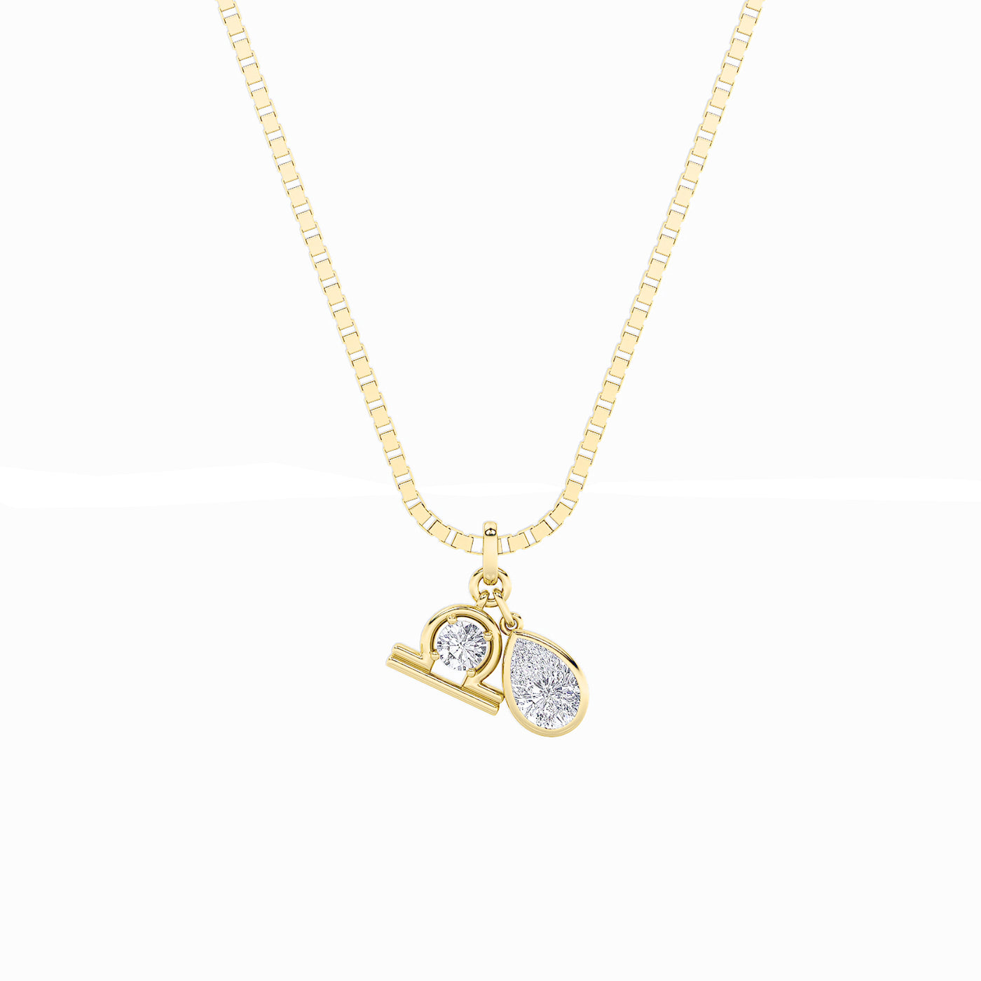 14KY 1ct Lab Diamond PS Pendant F+VS+ Contemporary