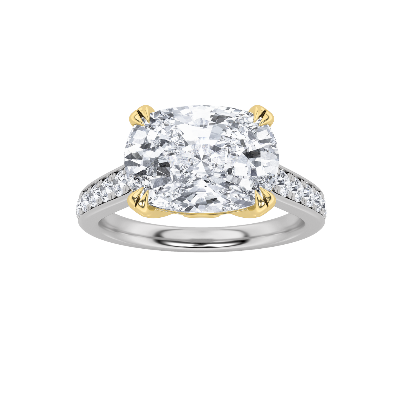 14KW 4.25ct Lab Diamond Solitaire Engagement Ring