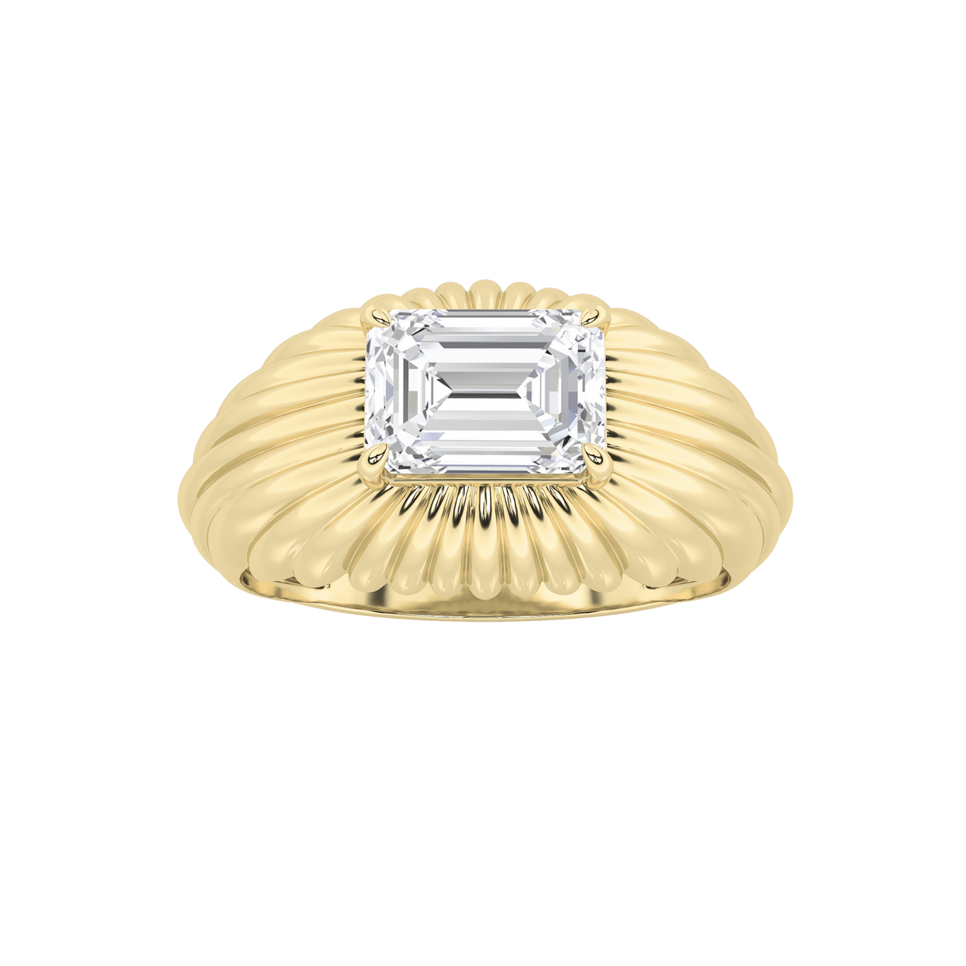 14KY 2ct Lab Diamond Solitaire Ring F+VS+