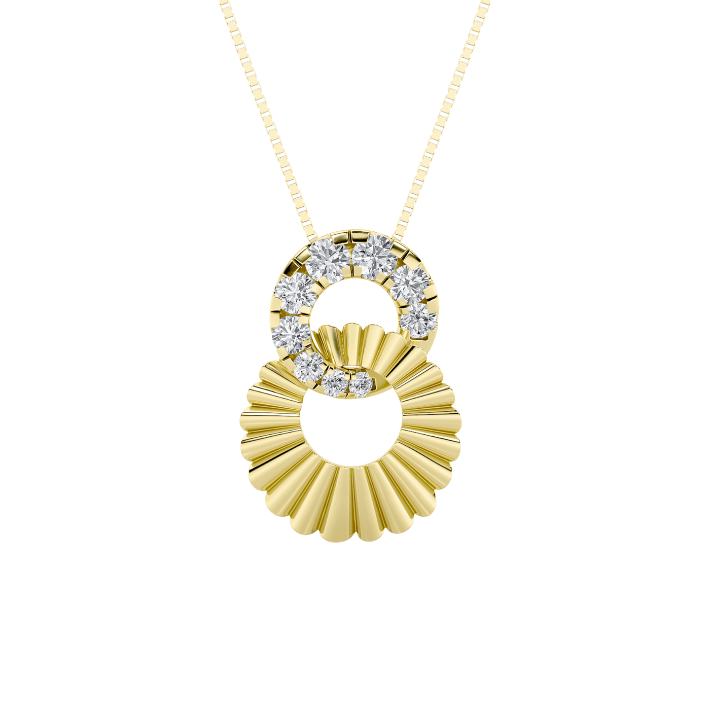 14KY 0.5ct Lab Diamond F+VS+ Contemporary Pendant