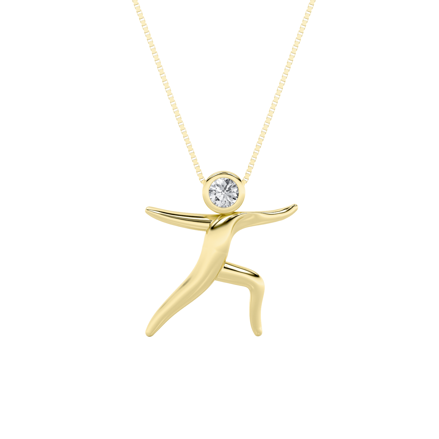 14KY Lab Diamond Pendant 0.20ct Contemporary