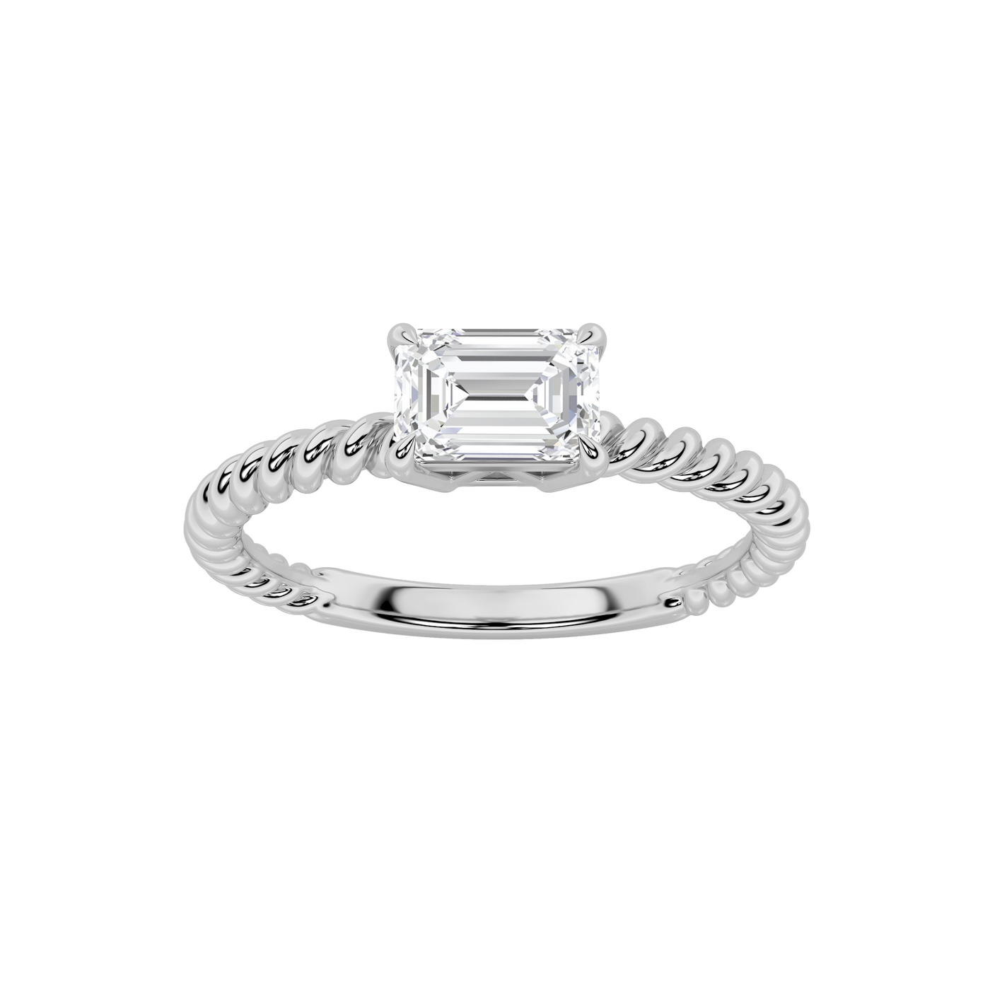 14K White Gold 0.5ct Lab Diamond Solitaire Ring