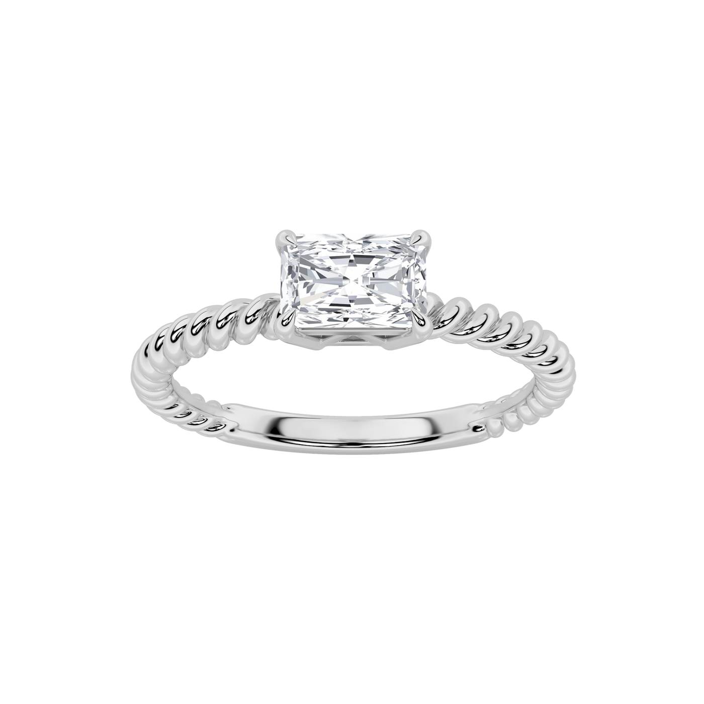 14K White Gold 0.5ct Lab Diamond Solitaire Ring