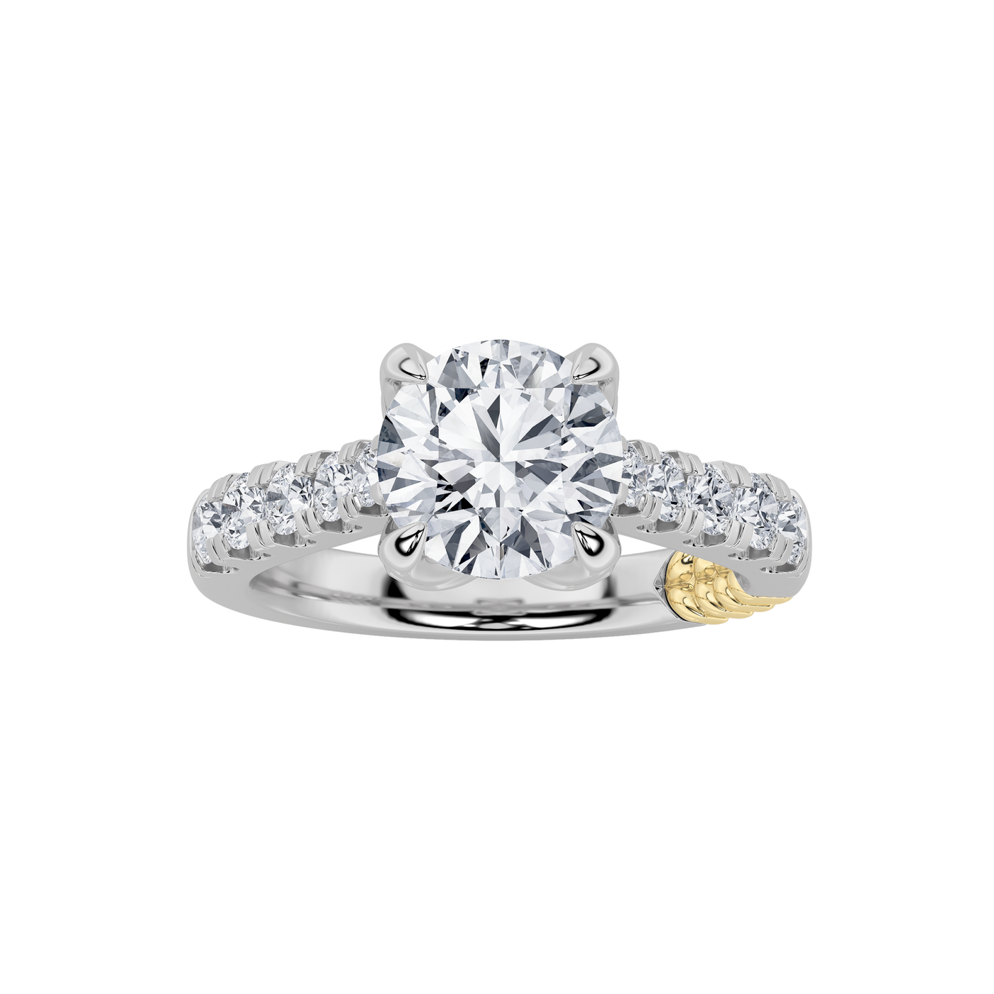 14K WY 2ct Lab Diamond Solitaire Engagement Ring