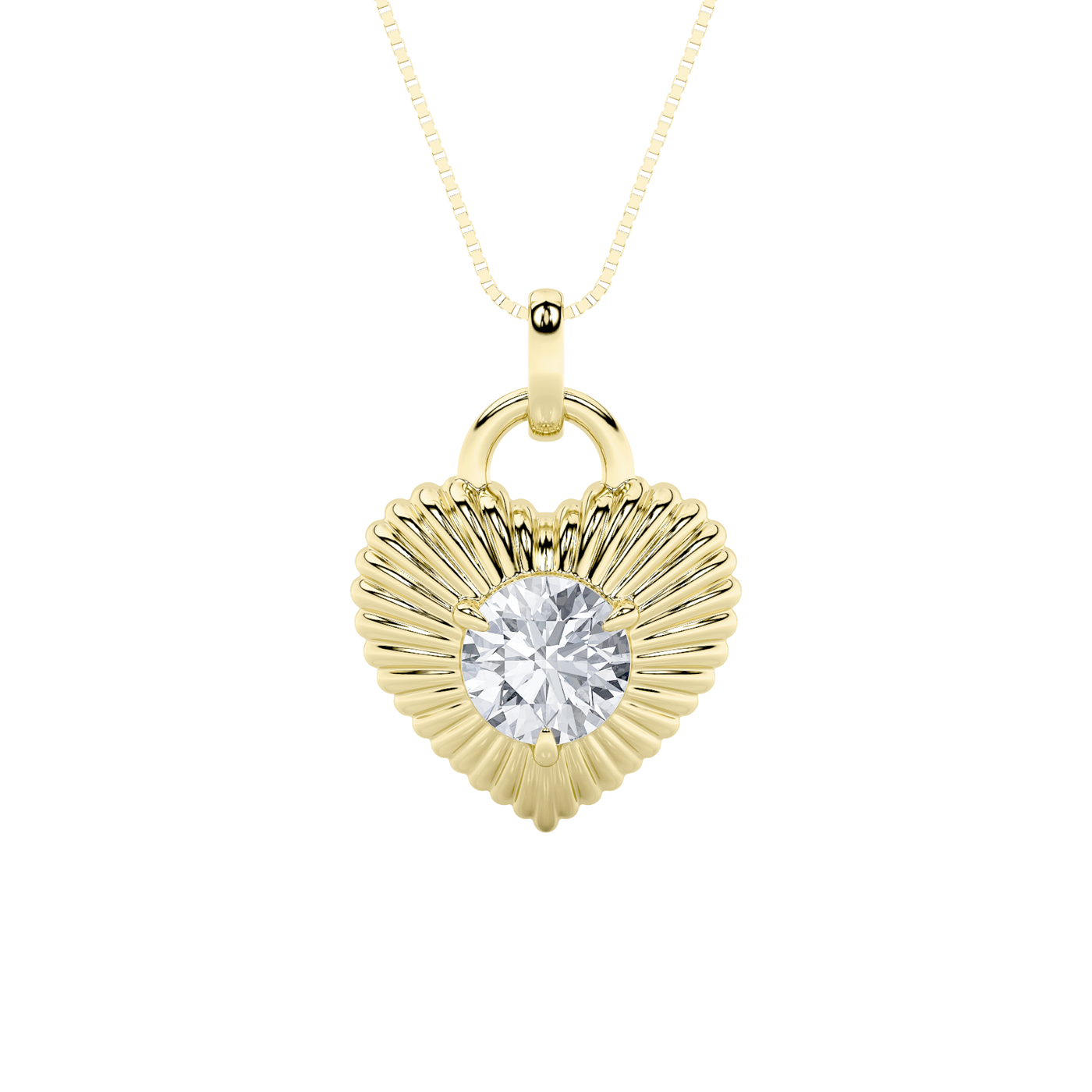 14KY 1.5ct Lab Diamond Pendant Timeless Charm