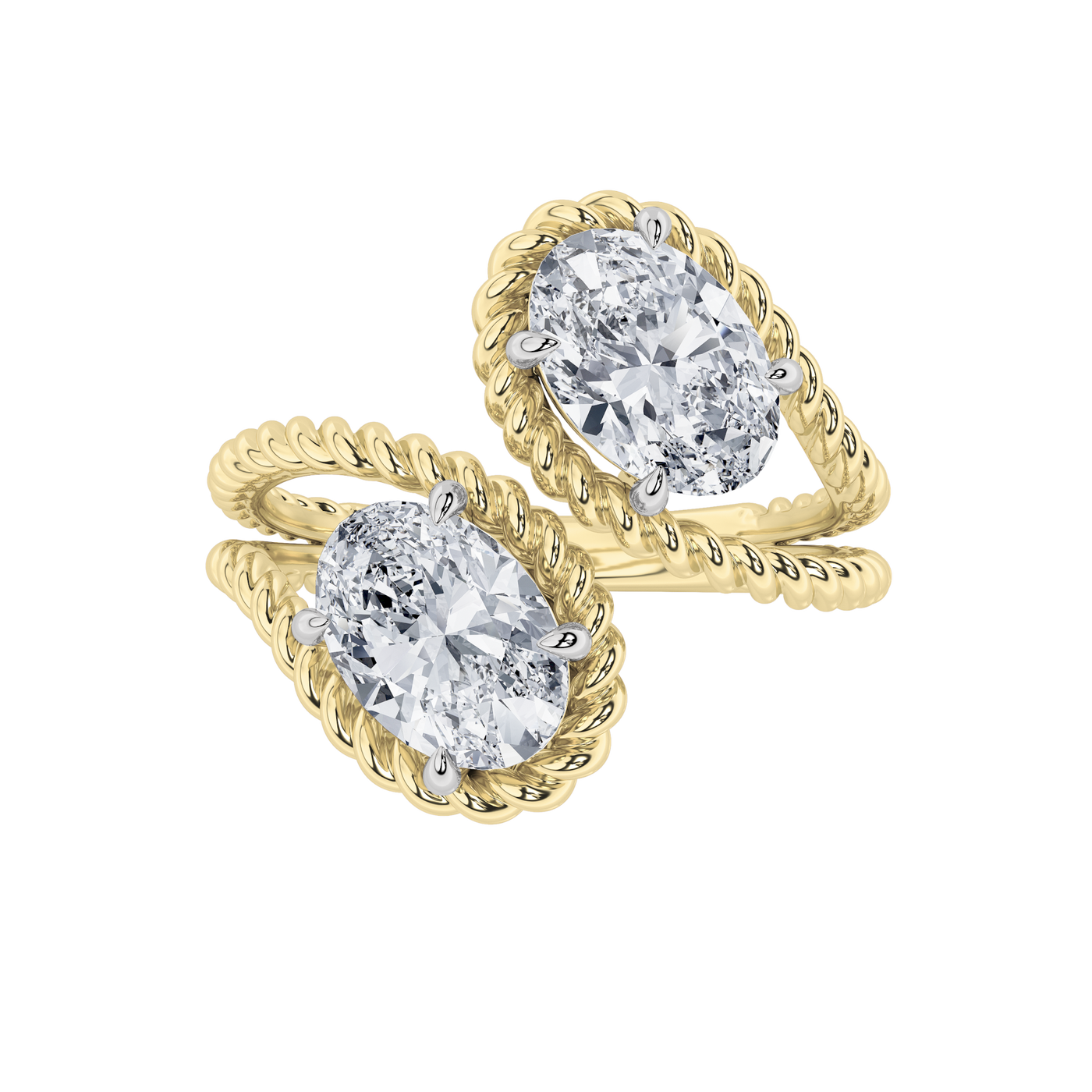 14KY 2ct Lab Diamond Oval Solitaire Ring