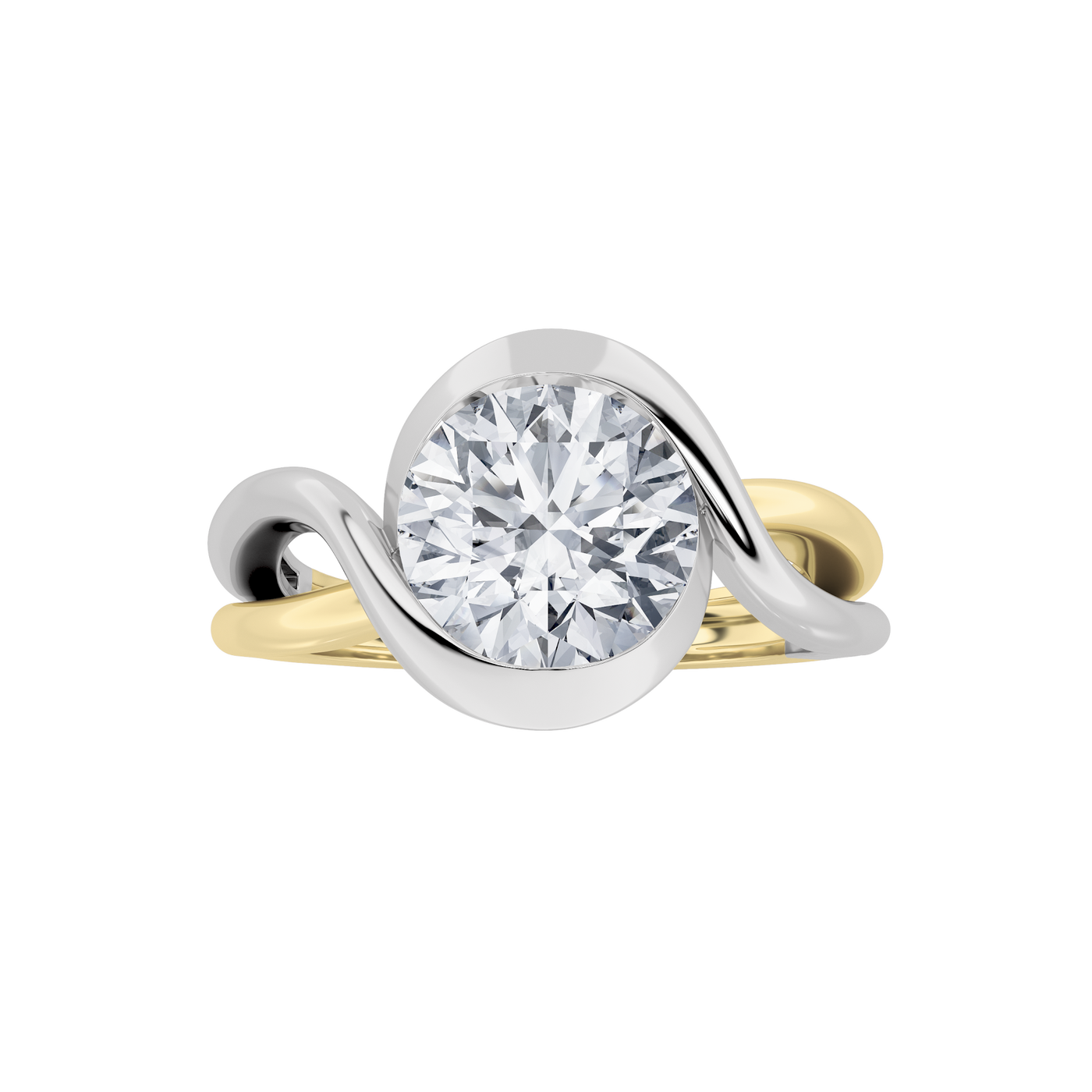 14K WY Lab Diamond Solitaire Ring 2ctw F+VS+