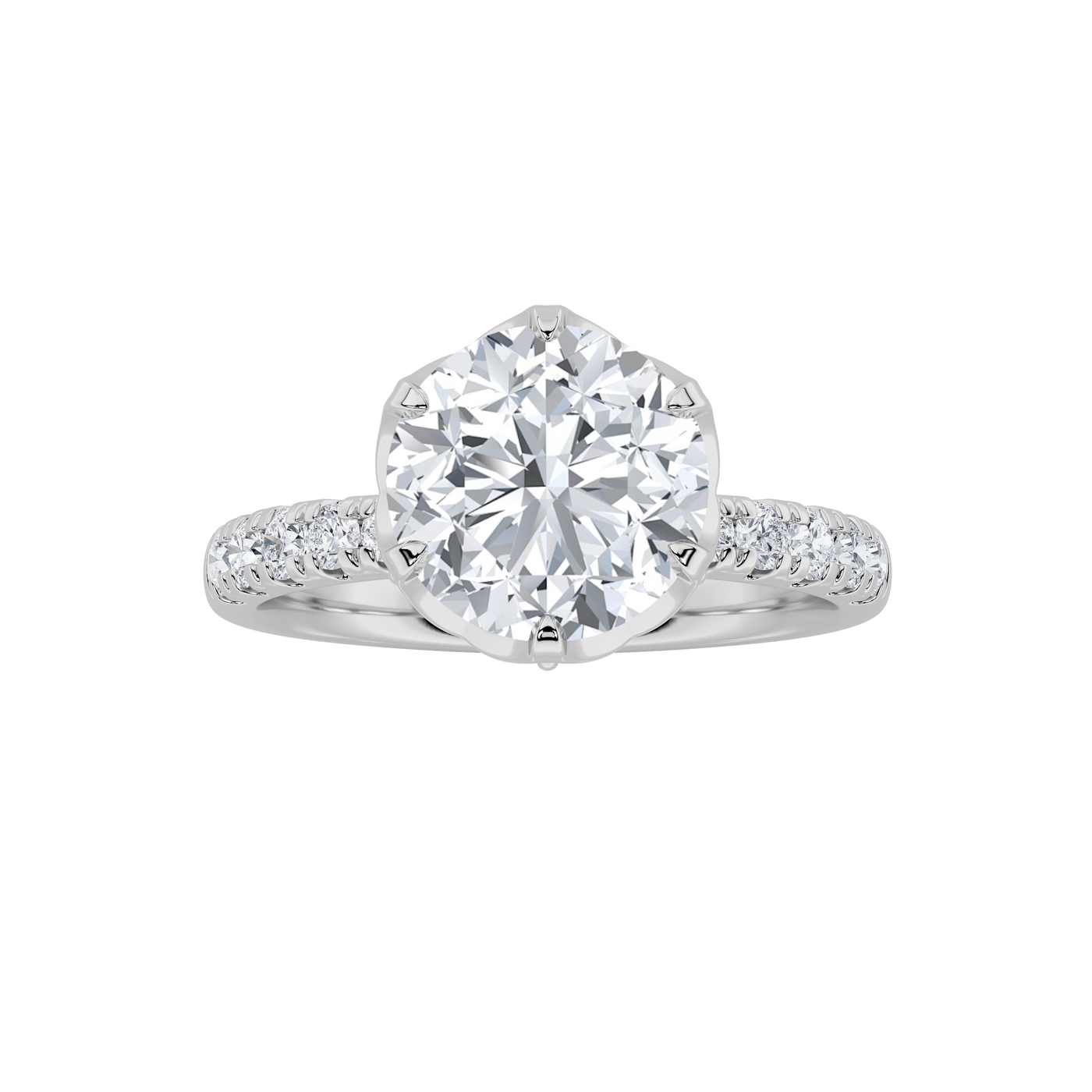 14KW 2ct Lab Diamond Solitaire Engagement Ring