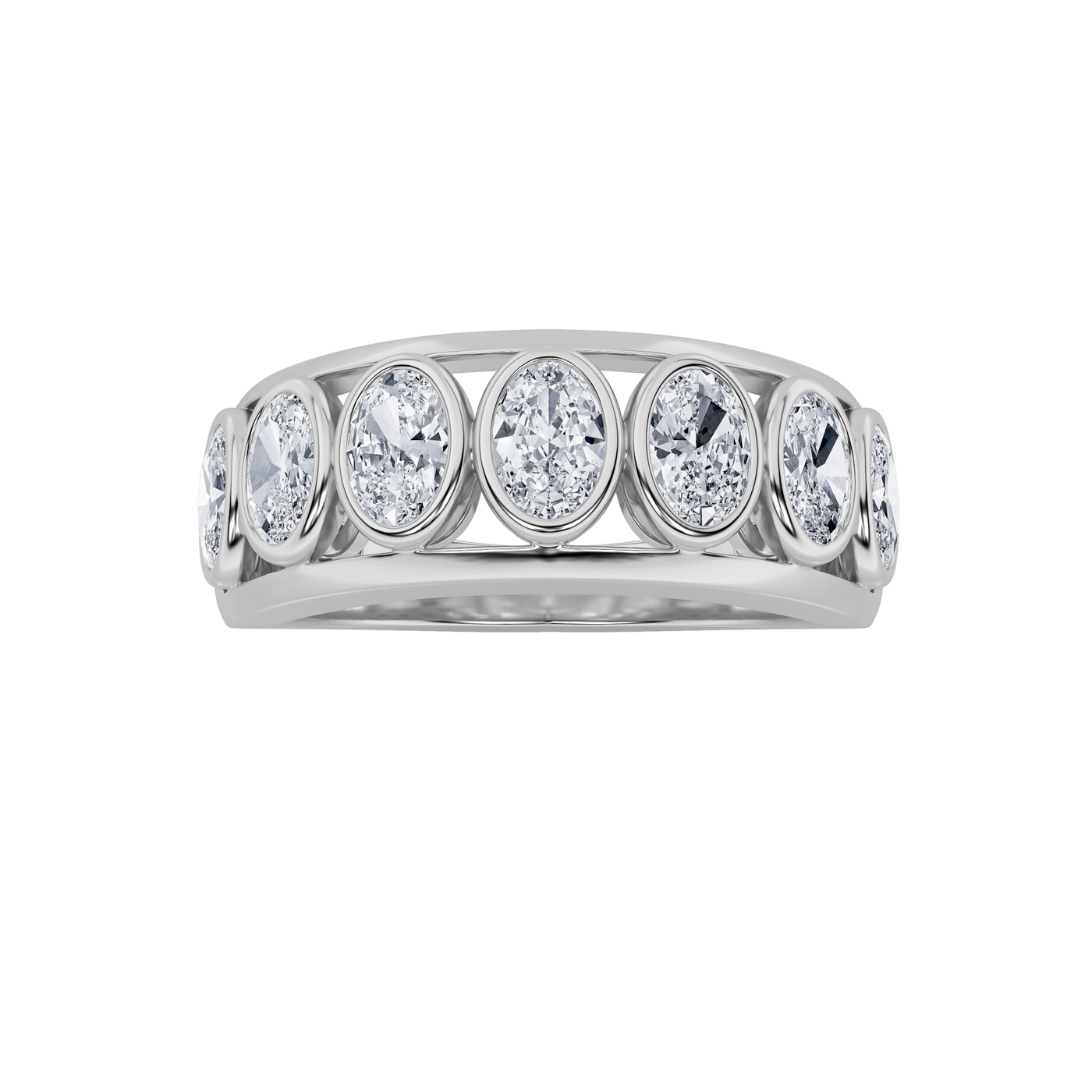 14KW Lab Diamond Oval Ring 1.5ctw F+VS+ Contemporary