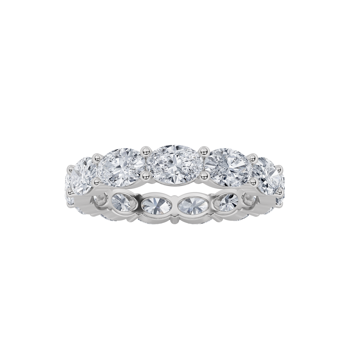 14KW 3.25ct Lab Diamond Oval Tennis Anniversary Ring