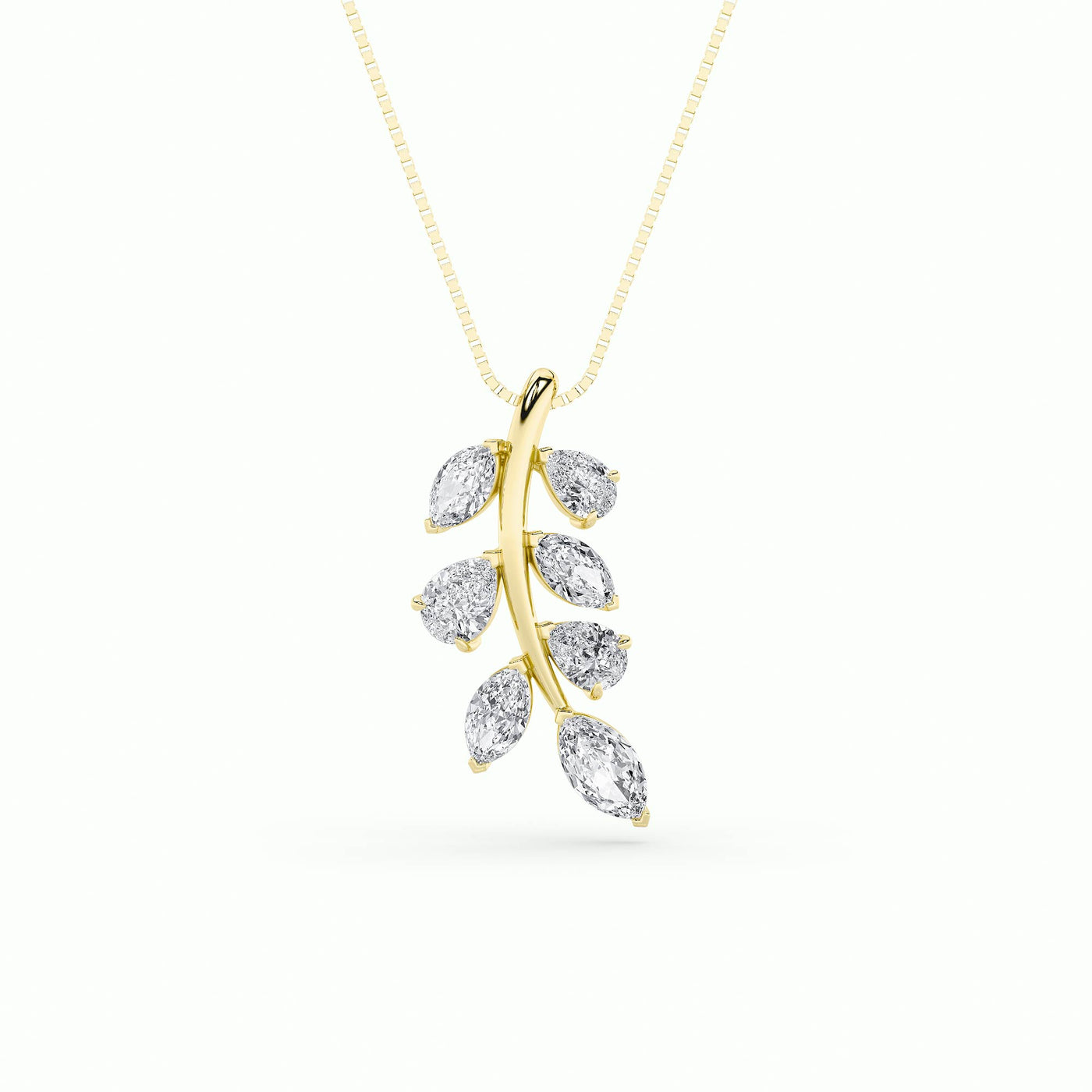 14KY 1.5ct Lab Diamond Cluster Pendant