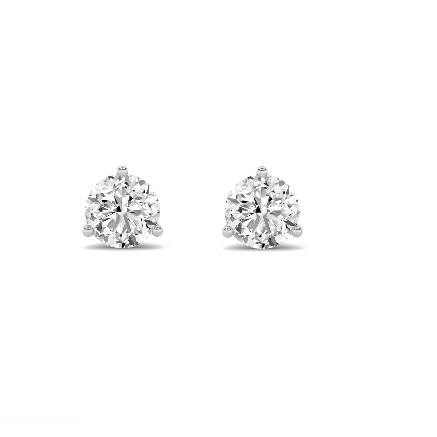 14K White Gold 0.5ctw F+VS+ Lab Diamond Stud Earrings