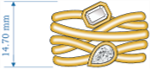 14KY/SIL 0.6ct Lab Diamond Oval Ring G+VS+