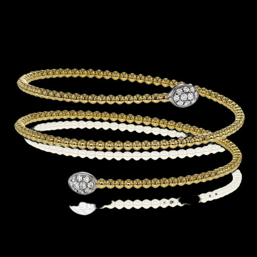 Bangle in 18k Gold with Diamonds