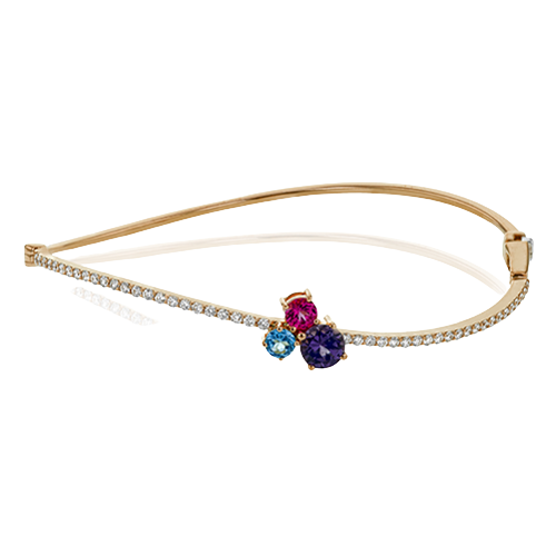 Color Bangle in 18k Gold with Diamonds