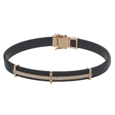 Gent Bracelet in 14k Gold with Diamonds