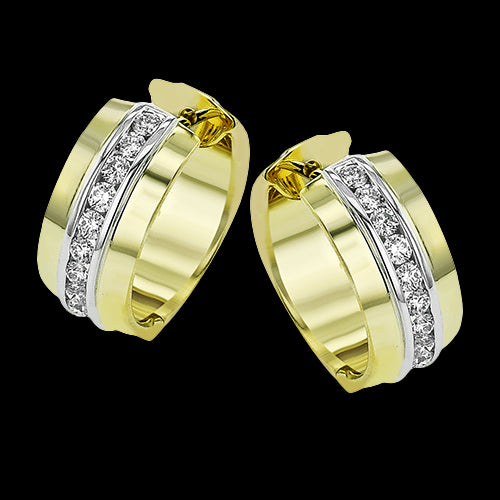 Hoop Earring in 18k Gold with Diamonds