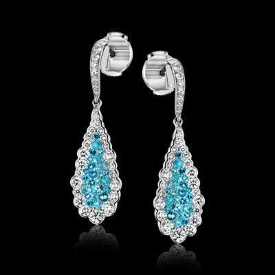 Color Earring in 18k Gold with Diamonds