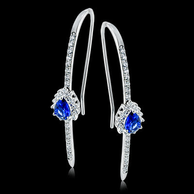 Color Earring in 18k Gold with Diamonds