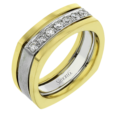 Men Ring in 14k Gold with Diamonds