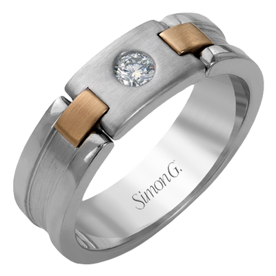 Men Ring in 18k Gold with Diamonds