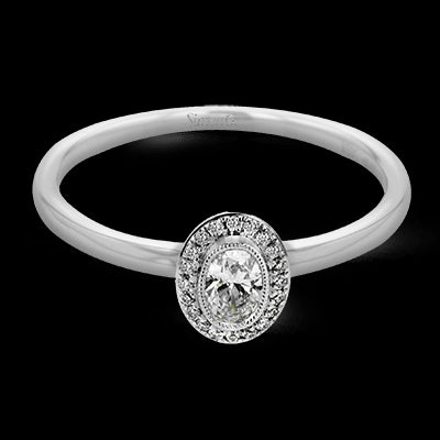 Engagement Ring in 18k Gold with Diamonds