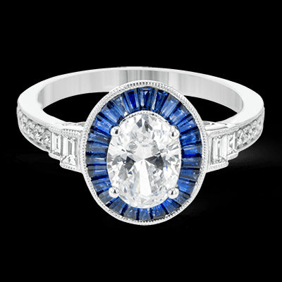 Engagement Ring in 18k Gold with Diamonds