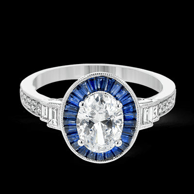 Engagement Ring in 18k Gold with Diamonds