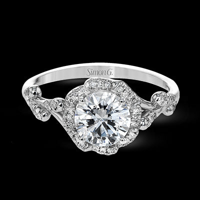 Engagement Ring in Platinum with Diamonds