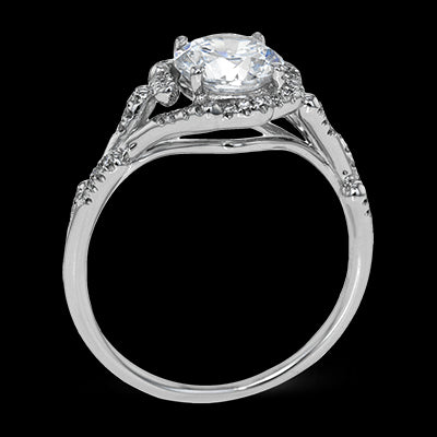 Engagement Ring in Platinum with Diamonds