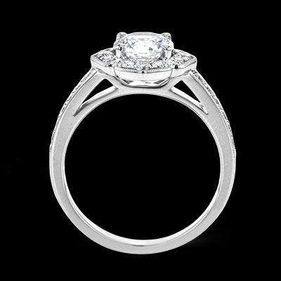 Engagement Ring in 18k Gold with Diamonds