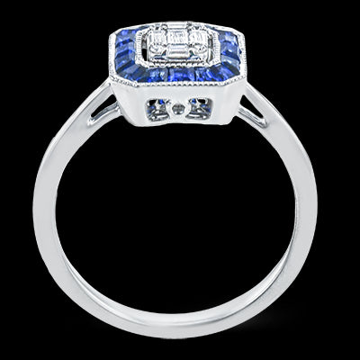 Color Ring in 18k Gold with Diamonds