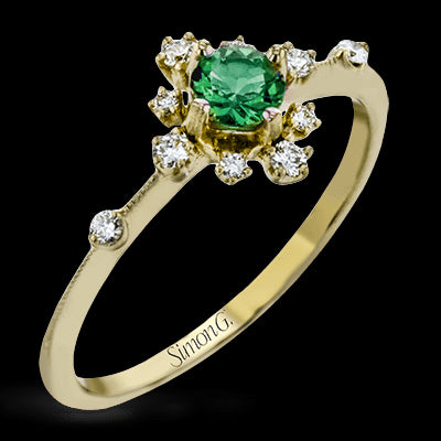 Color Ring in 18k Gold with Diamonds